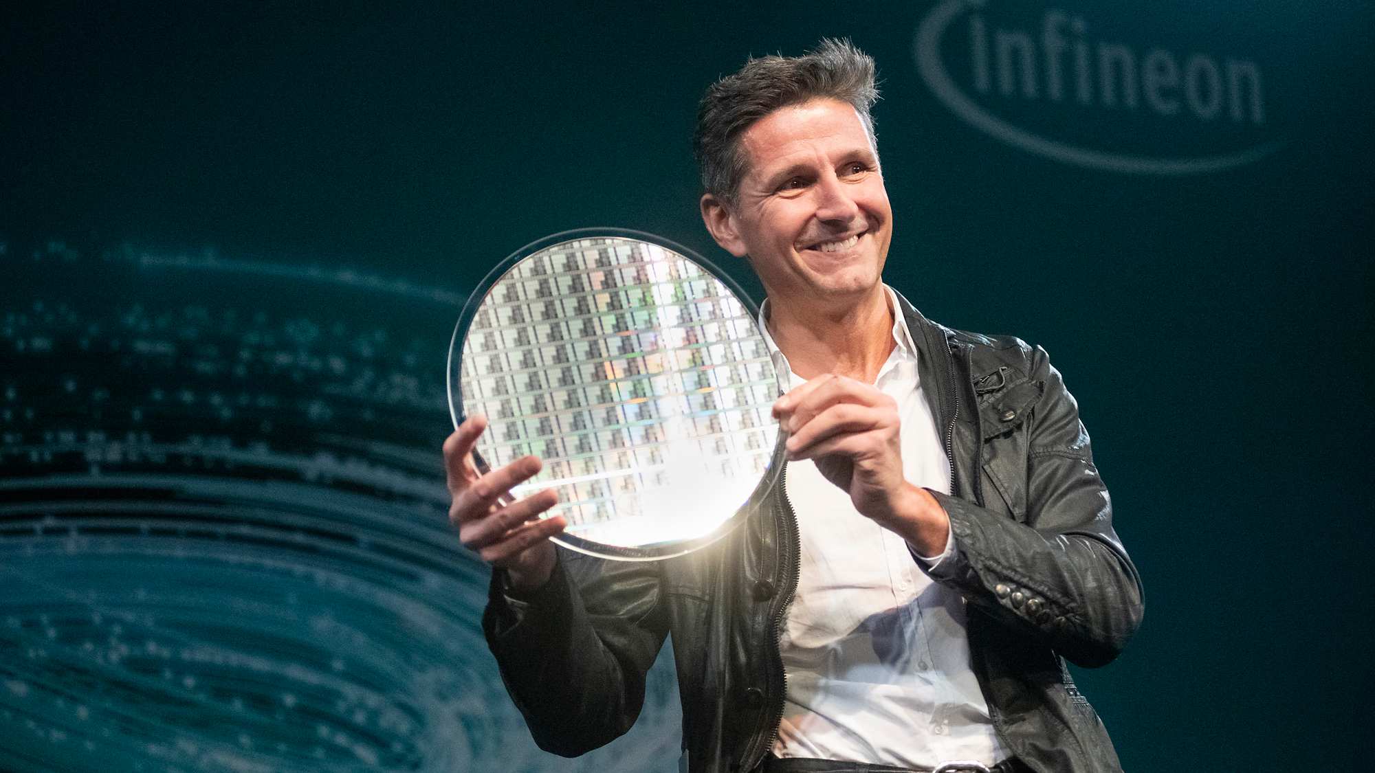 Andreas Urschitz with wafer