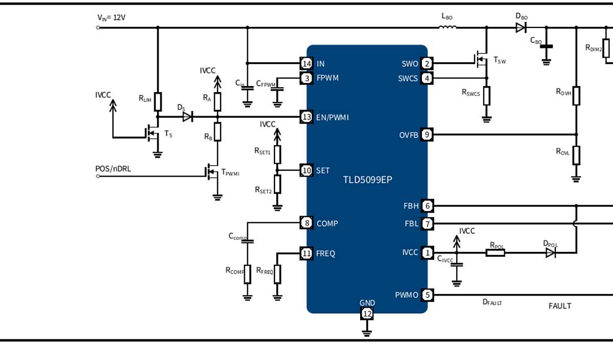 boost led driver with short circuit protection circuity