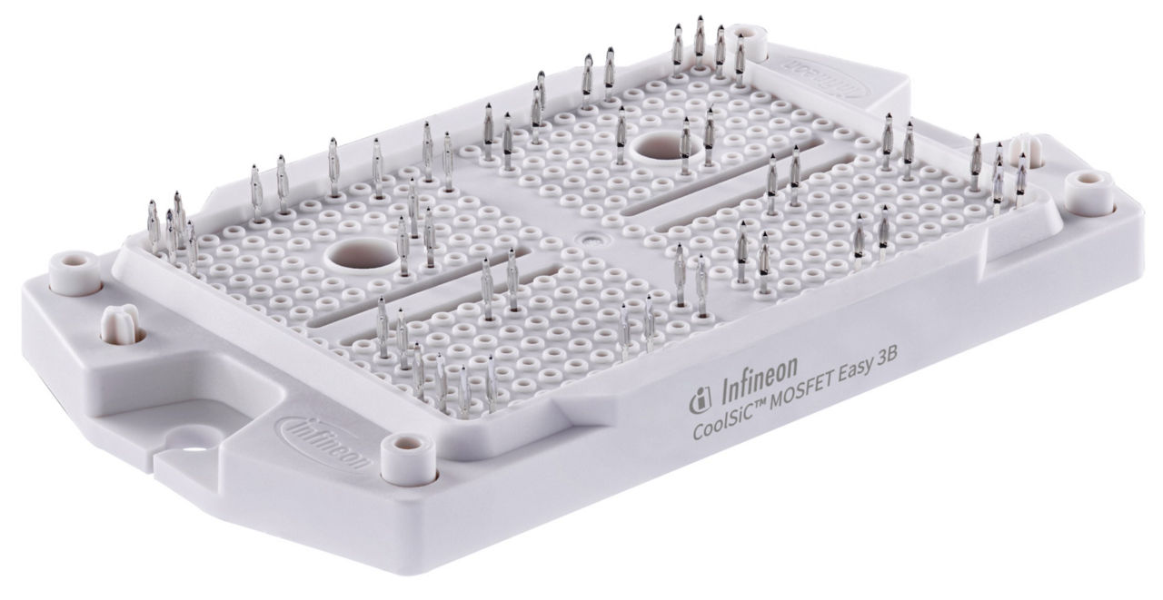 Assembled view of Infineon's SiC power module