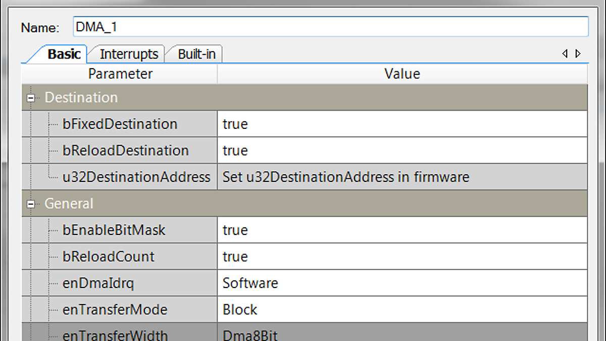 DMA-Component-Parameter-Editor