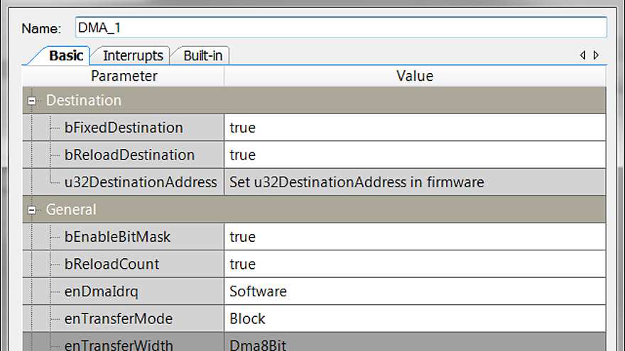 DMA-Component-Parameter-Editor