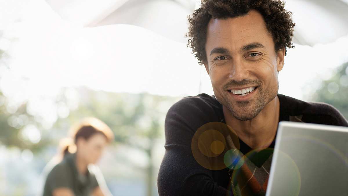 Employee Curly Haired Man