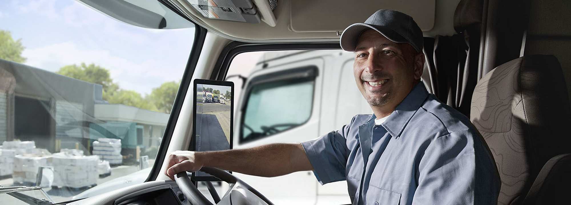 Man in a vehicle