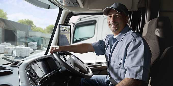 Man in a vehicle