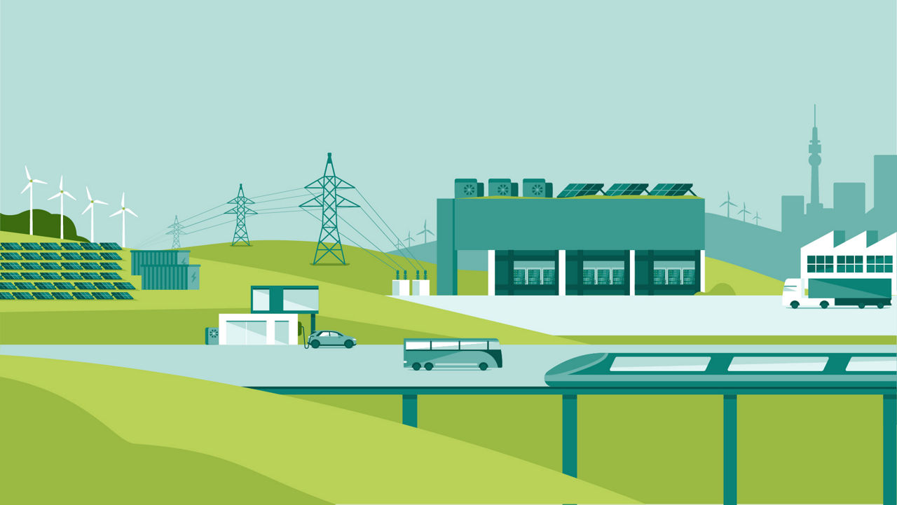 A visual representation of green energy.