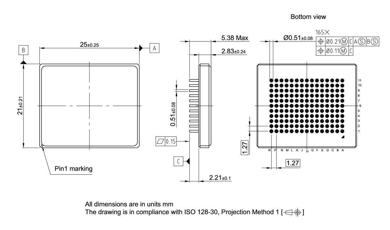 C-CGA-165-800_Package Outline