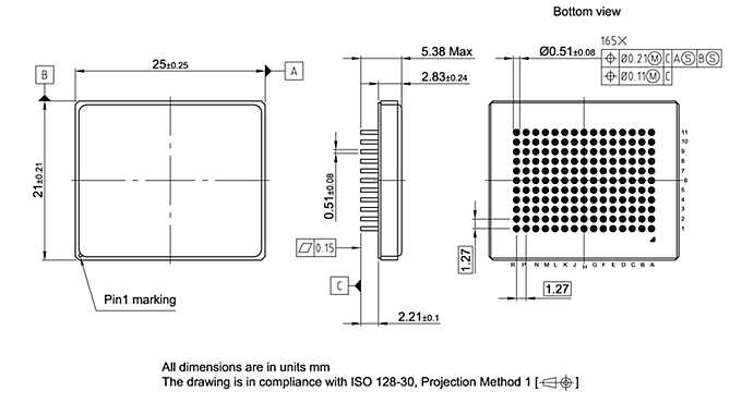 C-CGA-165-800_Package Outline