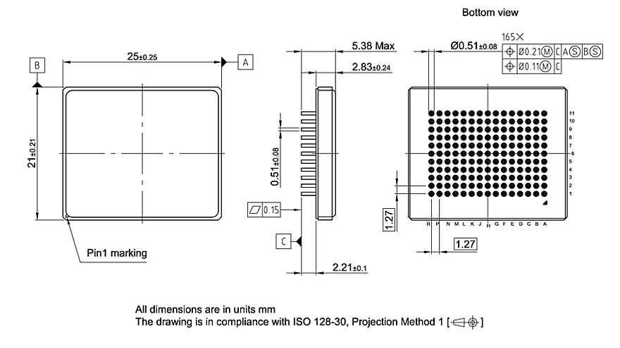 C-CGA-165-800_Package Outline