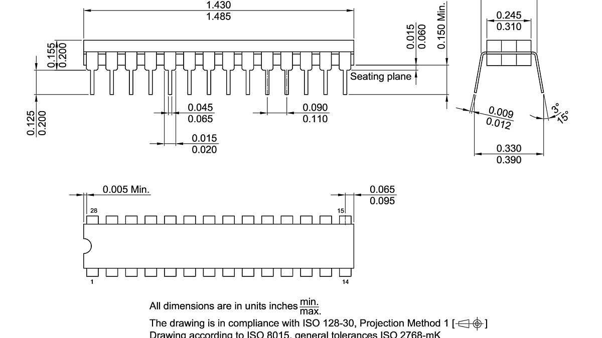 C-DIP-28-800_Package Outline