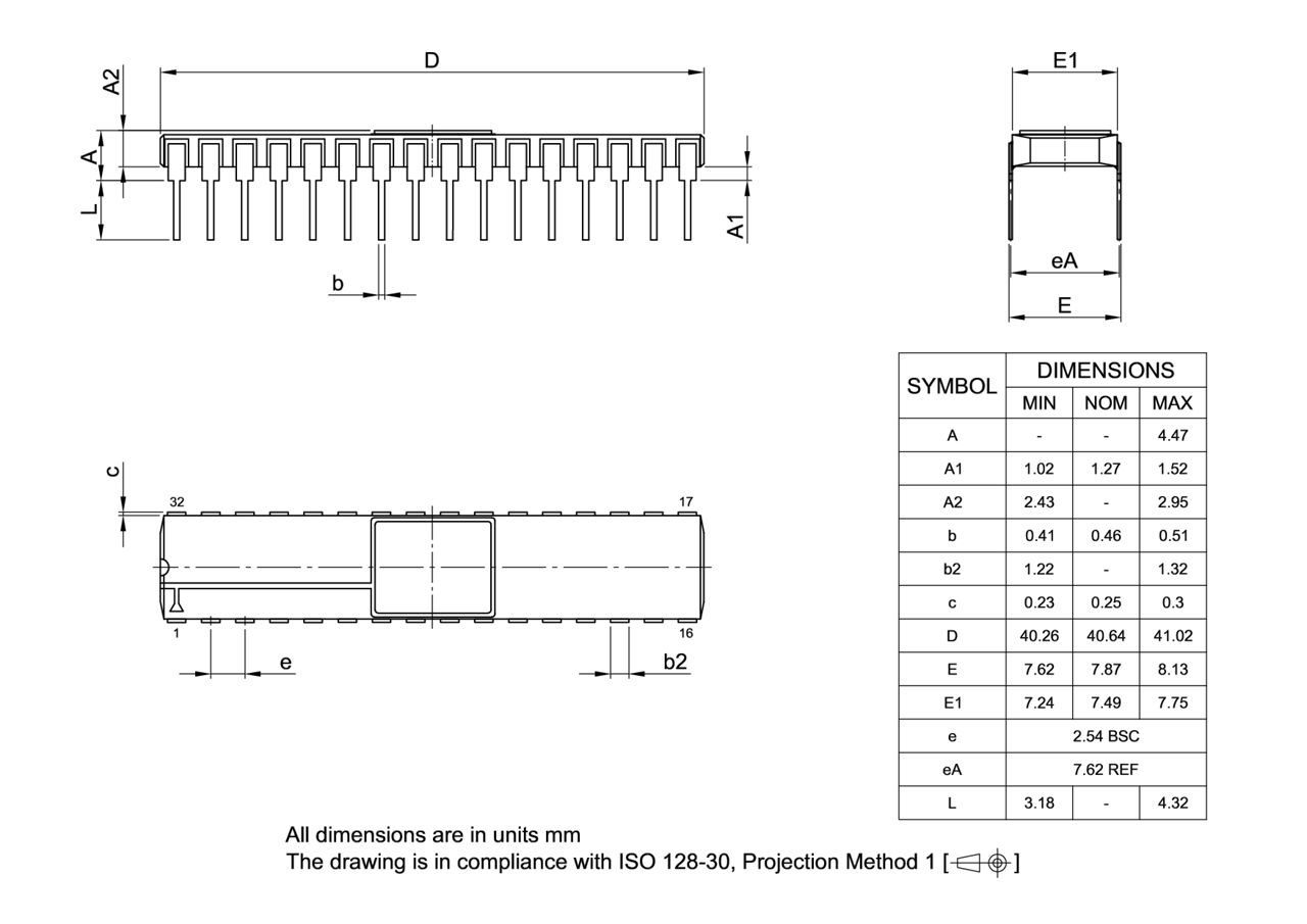 C-DIP-32-800_Package Outline