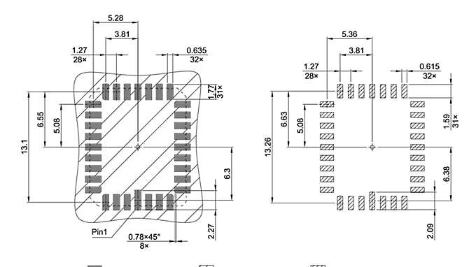 C-LCC-32-800_Footprint Drawing