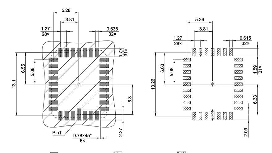 C-LCC-32-800_Footprint Drawing