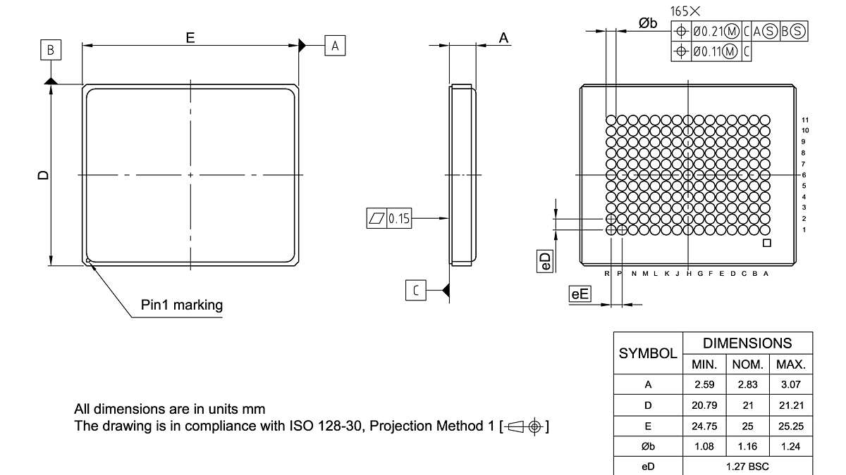 CG-LGA-165-800_Package Outline
