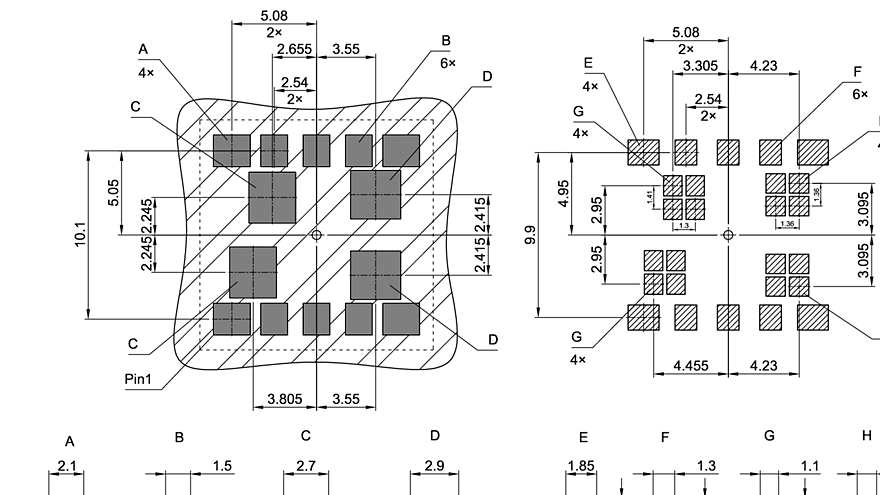 LG-MLGA-14-1_Footprint Drawing