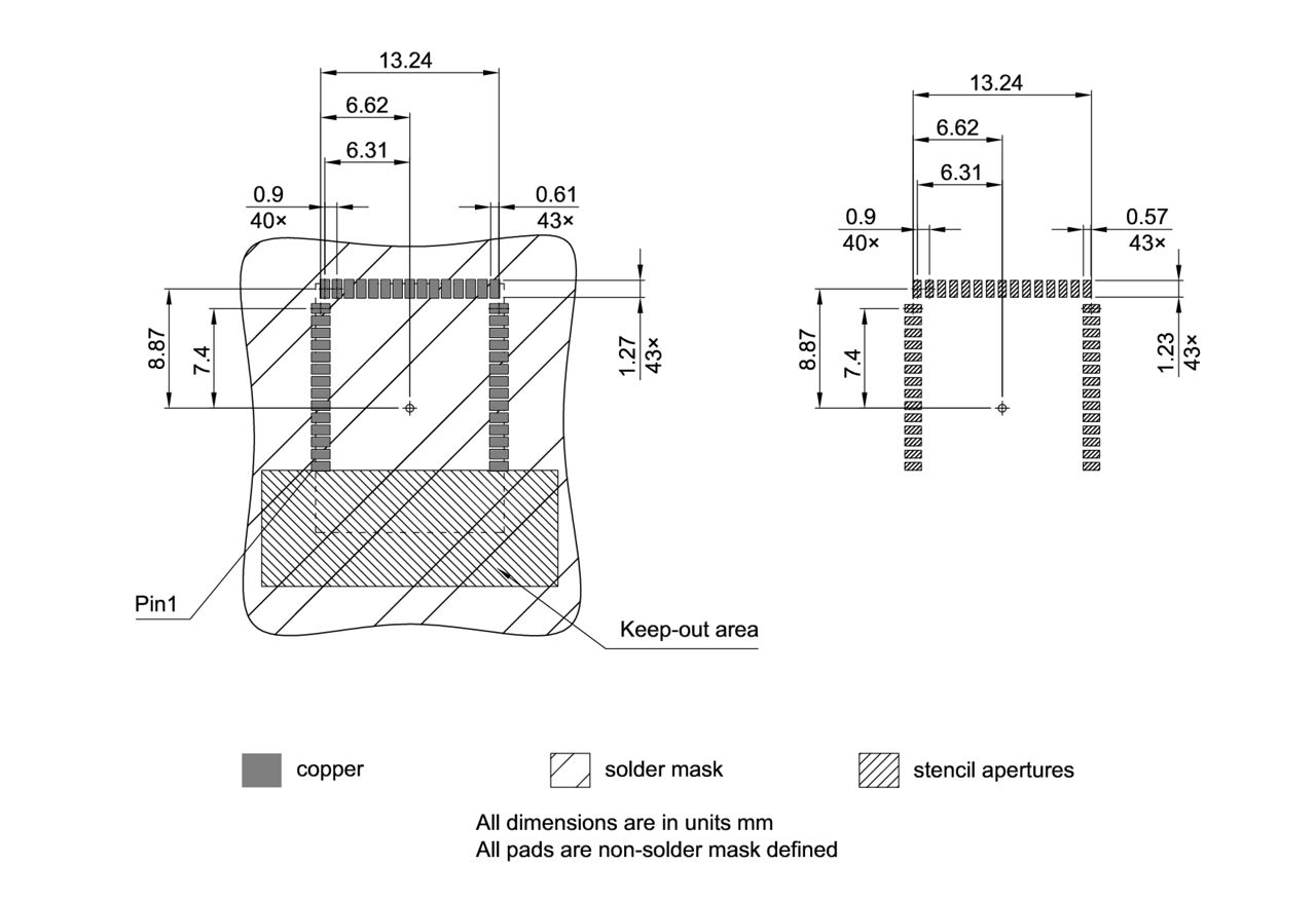 LG-MLGA-43-800_Footprint Drawing