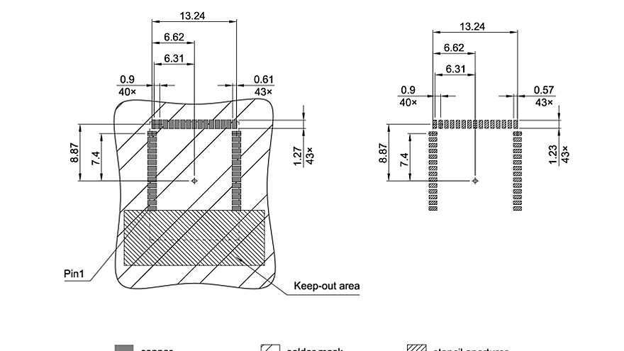 LG-MLGA-43-800_Footprint Drawing