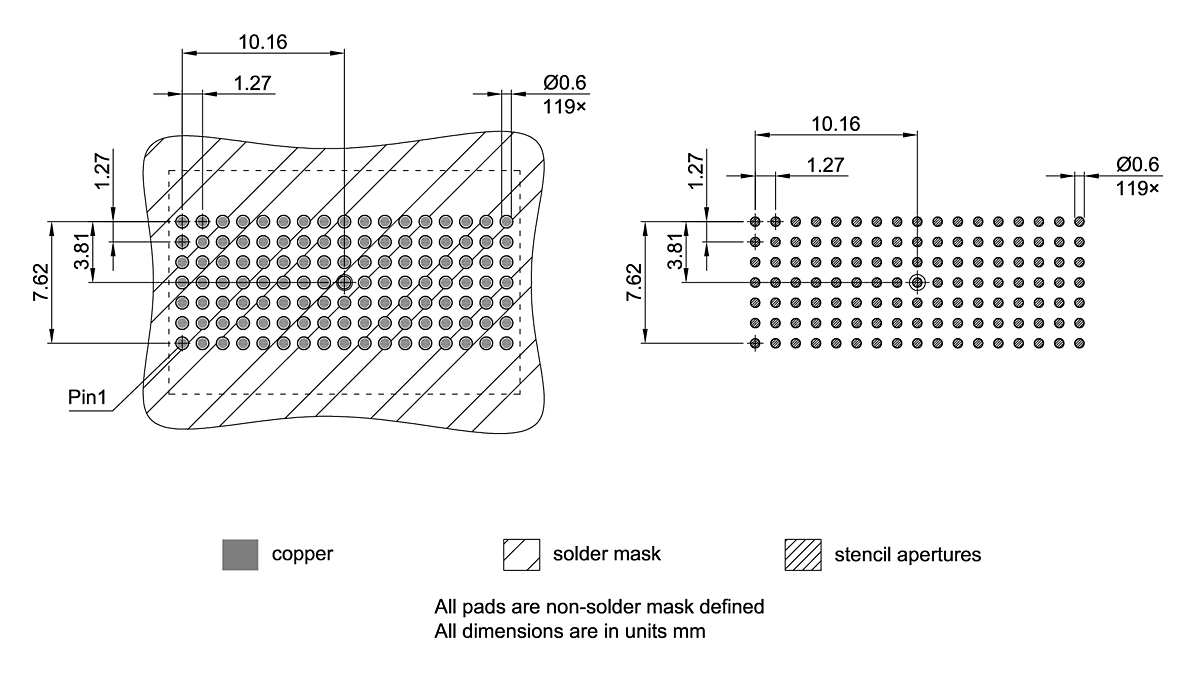 P-BGA-119-800_Footprint Drawing
