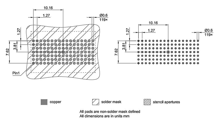 P-BGA-119-800_Footprint Drawing