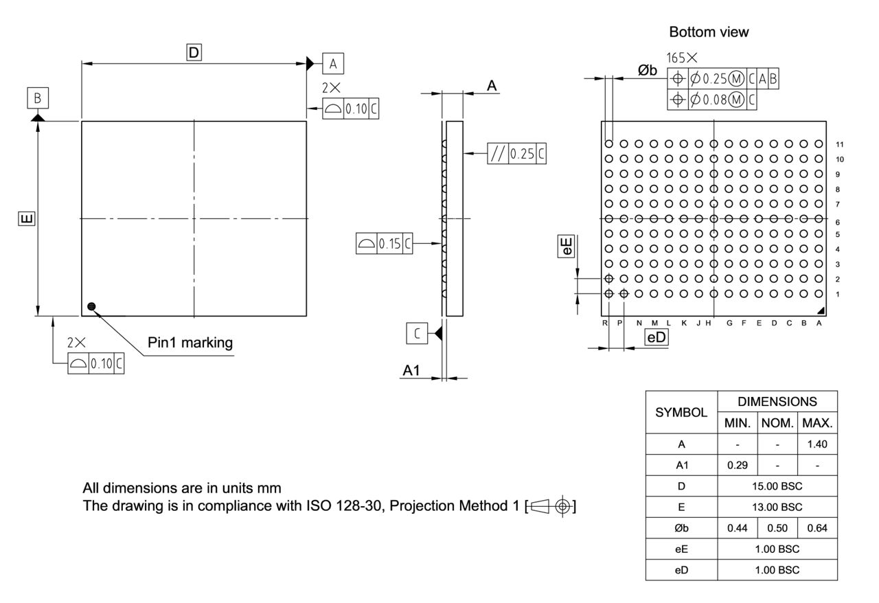 P-BGA-165-801_Package Outline