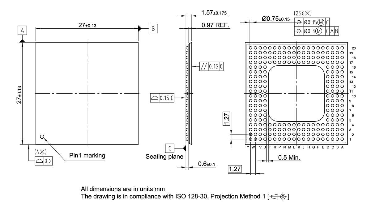P-BGA-256-800_Package Outline