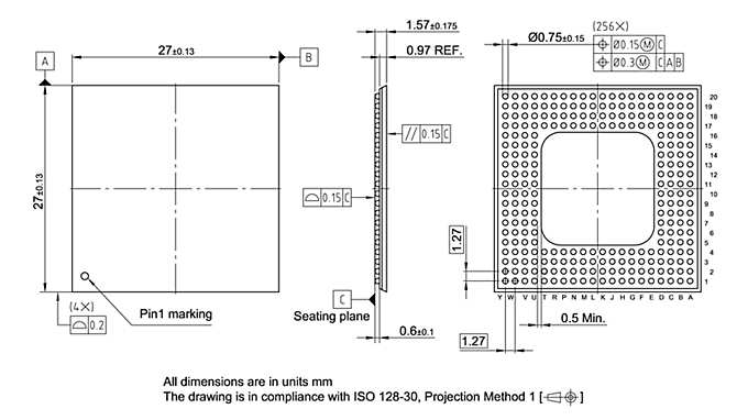 P-BGA-256-800_Package Outline