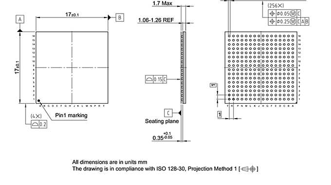 P-BGA-256-801_Package Outline