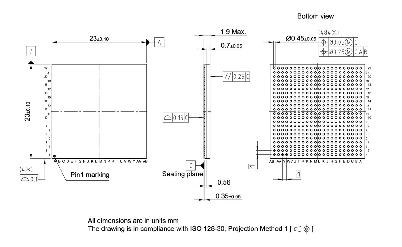 P-BGA-484-800_Package Outline