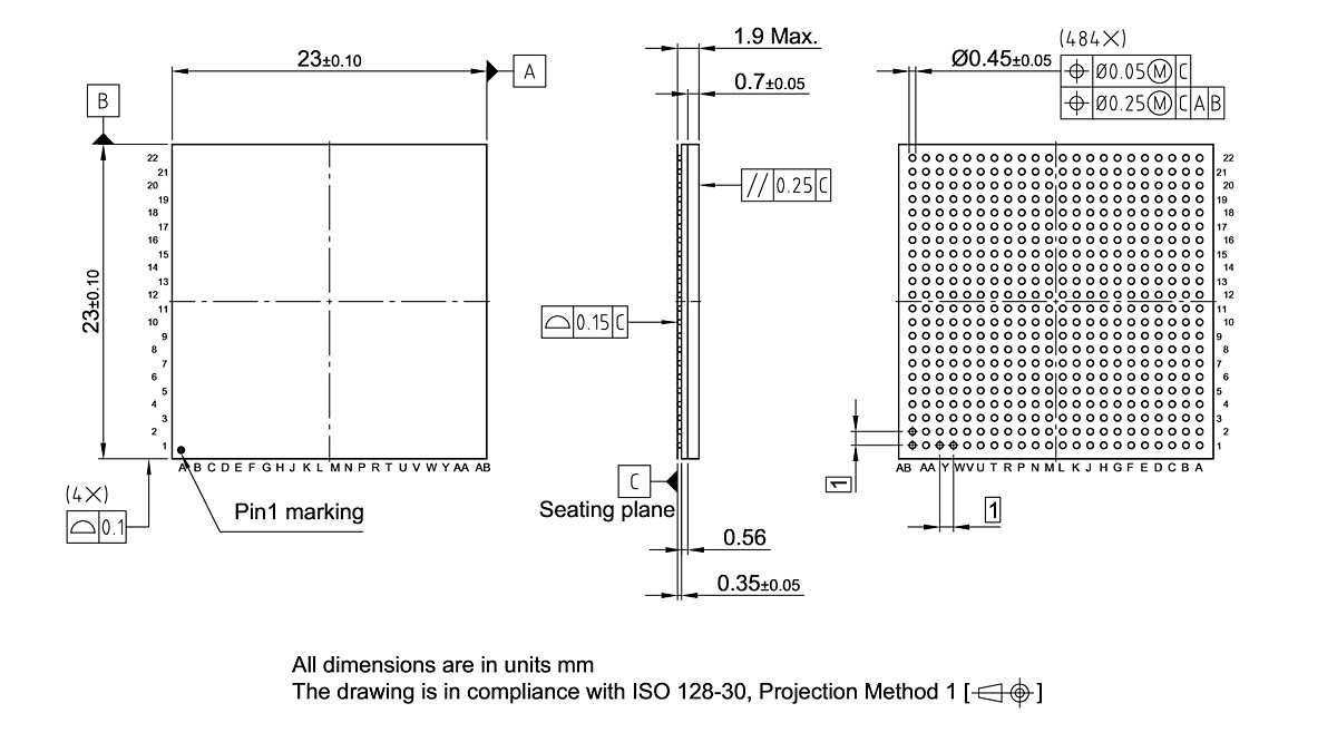 P-BGA-484-800_Package Outline