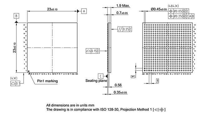 P-BGA-484-800_Package Outline