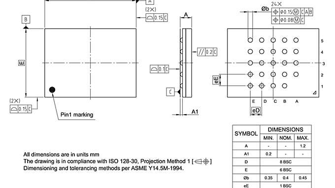 P-TFBGA-24-804_Package Outline