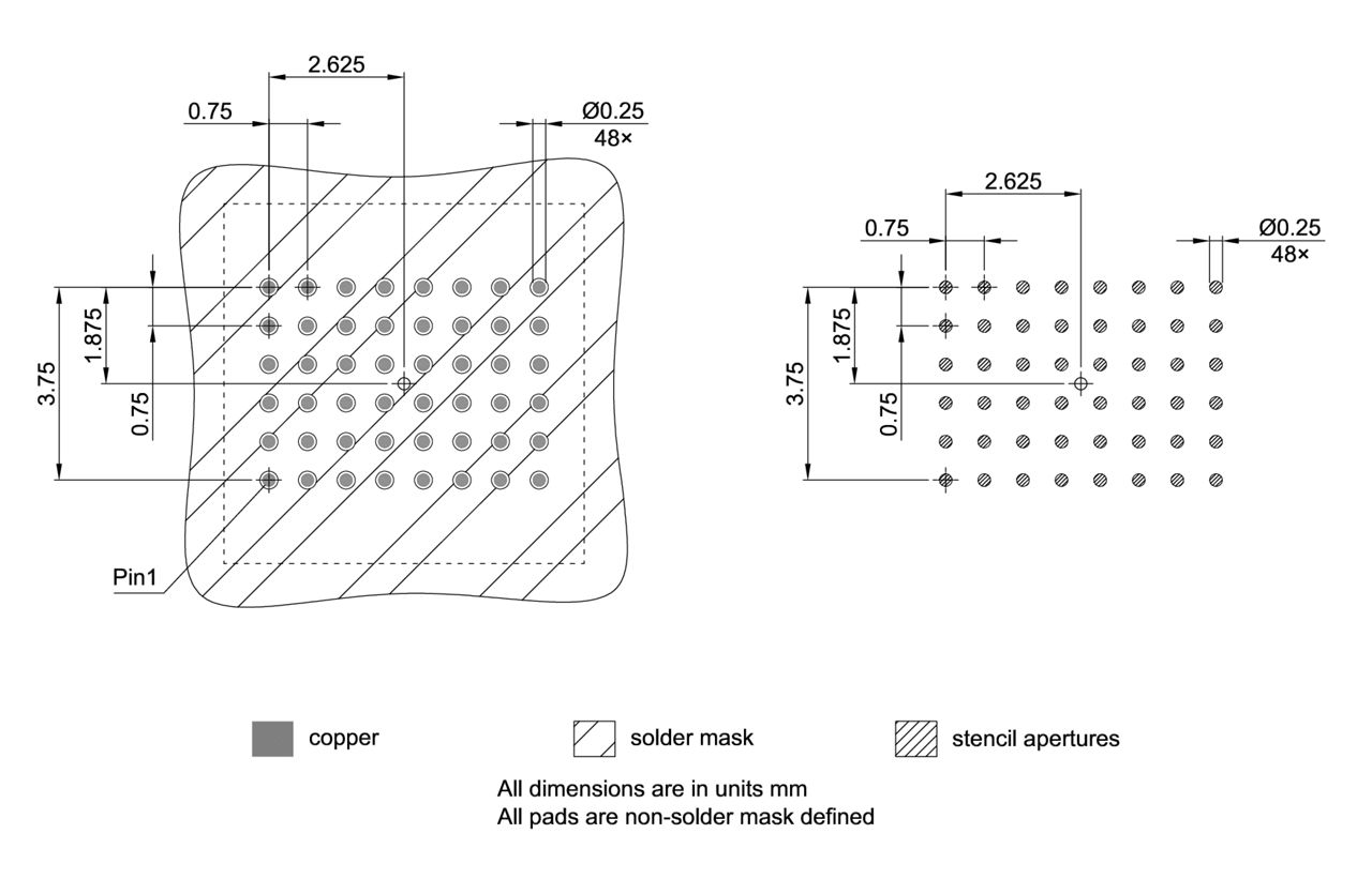 P-TFBGA-48-800_Footprint Drawing