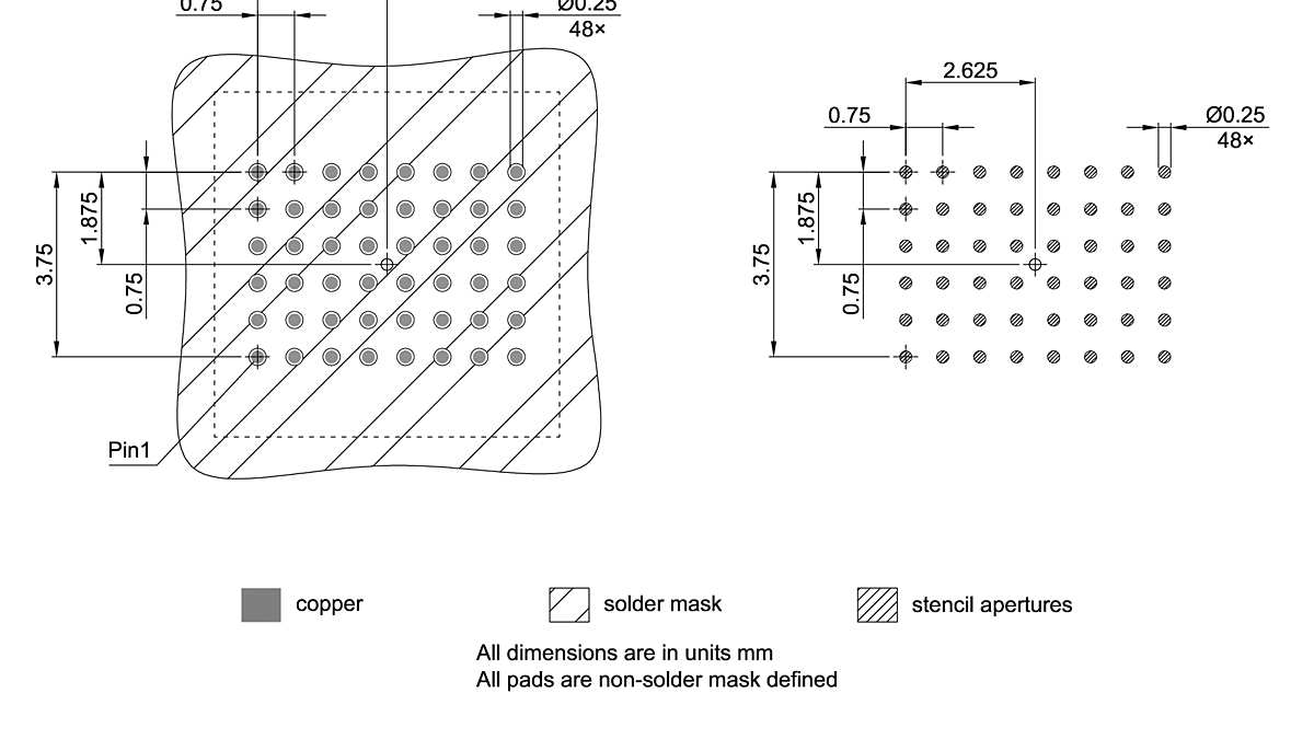 P-TFBGA-48-800_Footprint Drawing