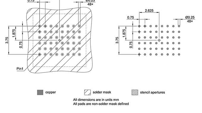 P-TFBGA-48-800_Footprint Drawing