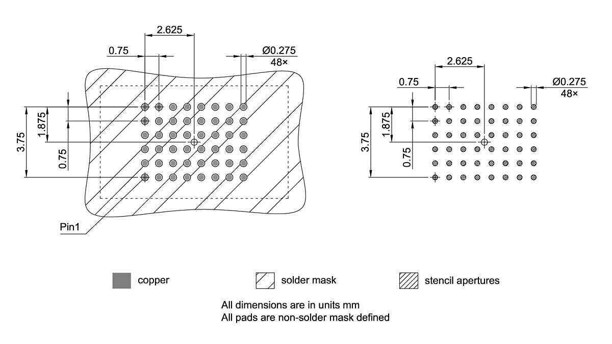 P-TFBGA-48-812_Footprint Drawing