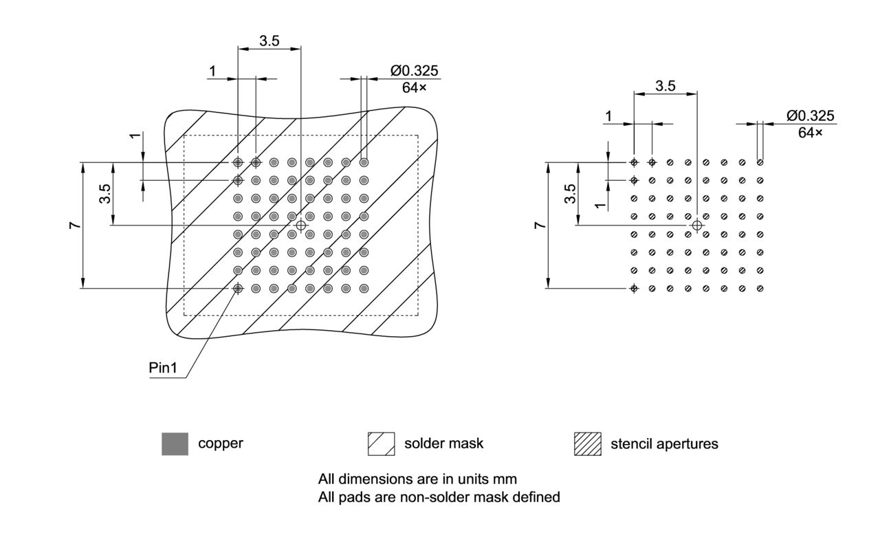 P-TFBGA-64-801_Footprint Drawing