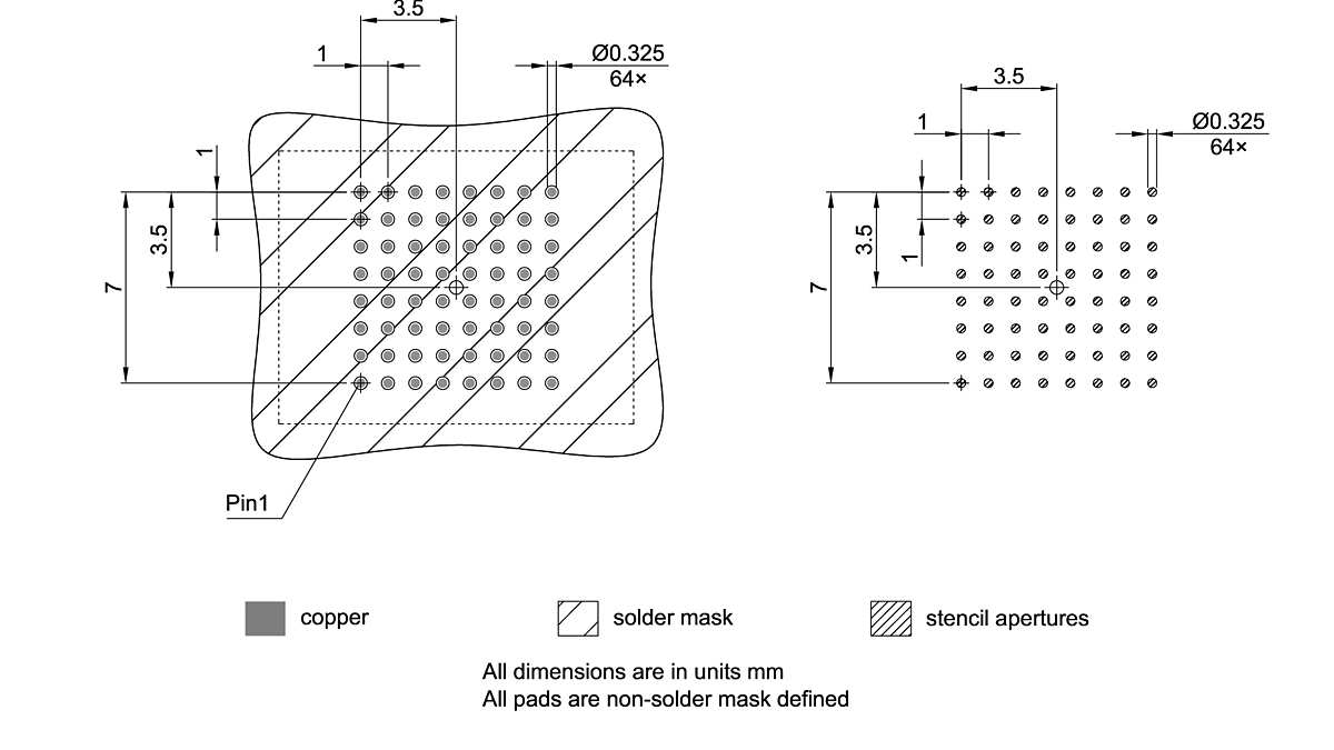 P-TFBGA-64-801_Footprint Drawing
