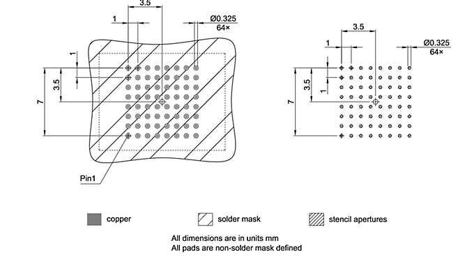 P-TFBGA-64-801_Footprint Drawing