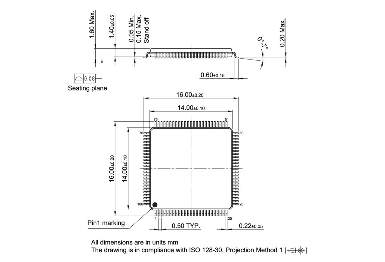 P-TQFP-100-804_Package Outline