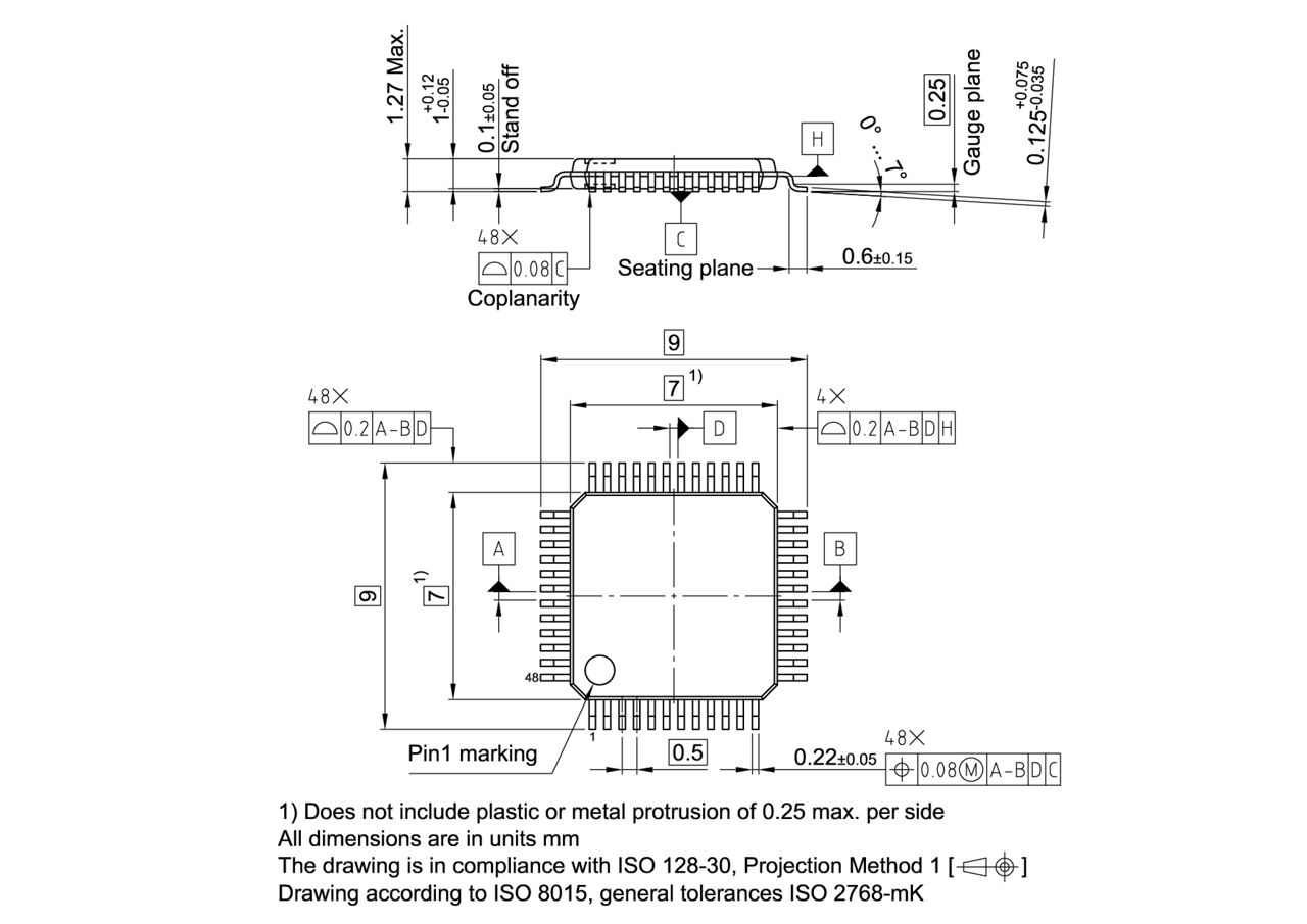 P-TQFP-48-1_Package Outline