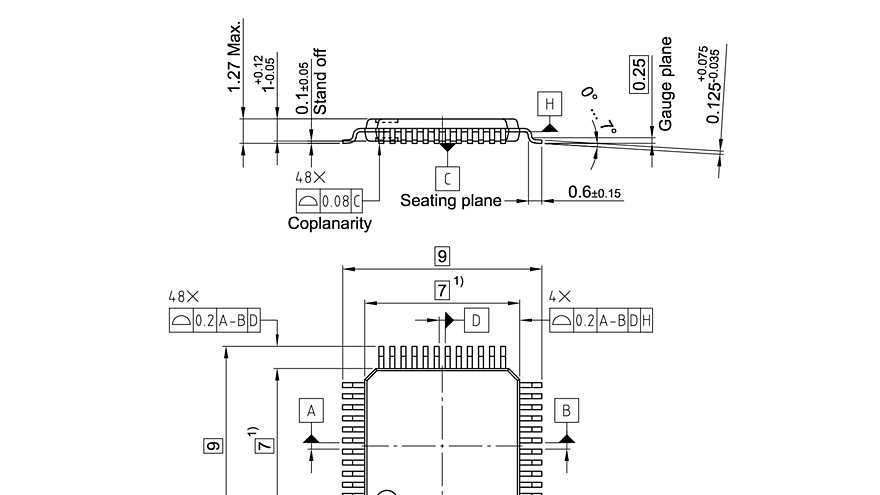 P-TQFP-48-1_Package Outline