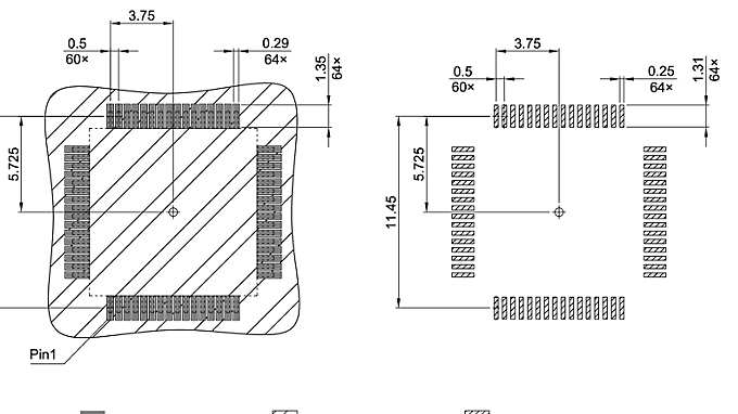 P-TQFP-64-803_Footprint Drawing