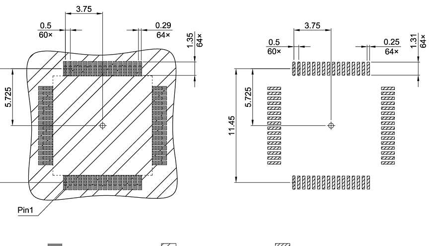 P-TQFP-64-803_Footprint Drawing