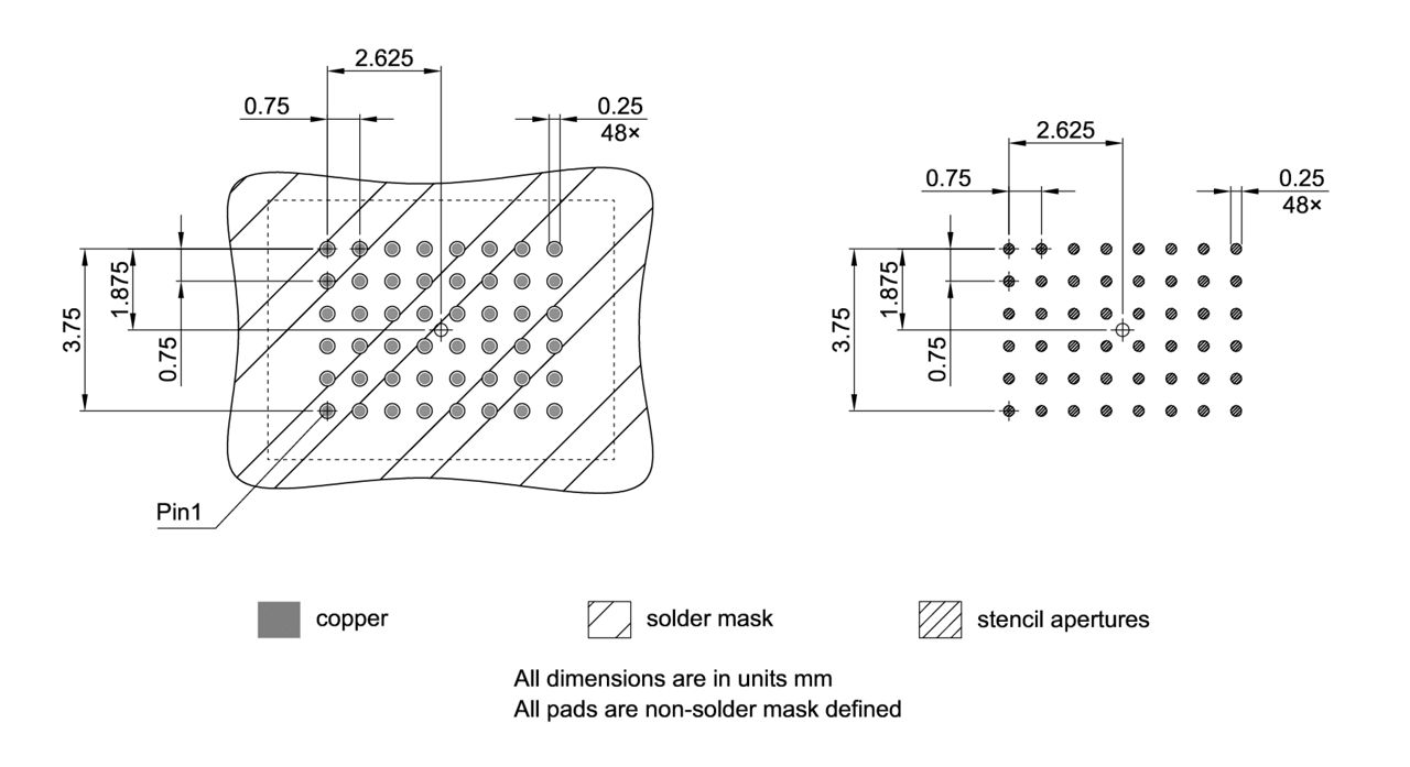 P-VFBGA-48-804_Footprint Drawing