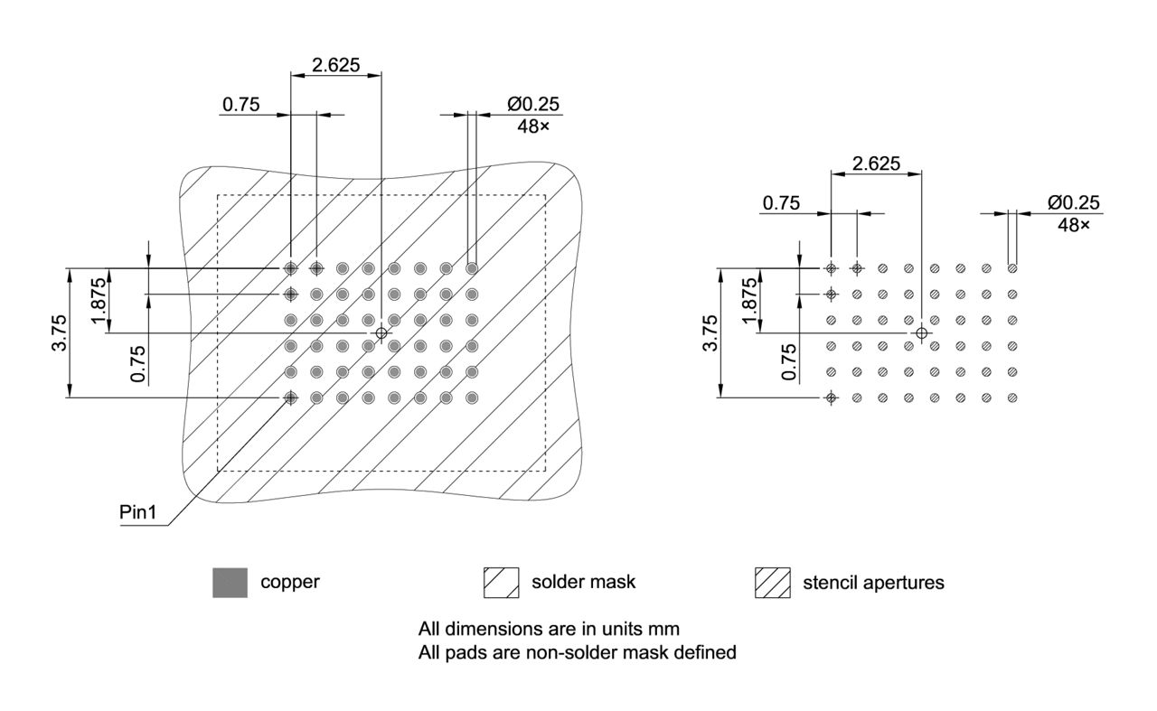 P-VFBGA-48-805_Footprint Drawing
