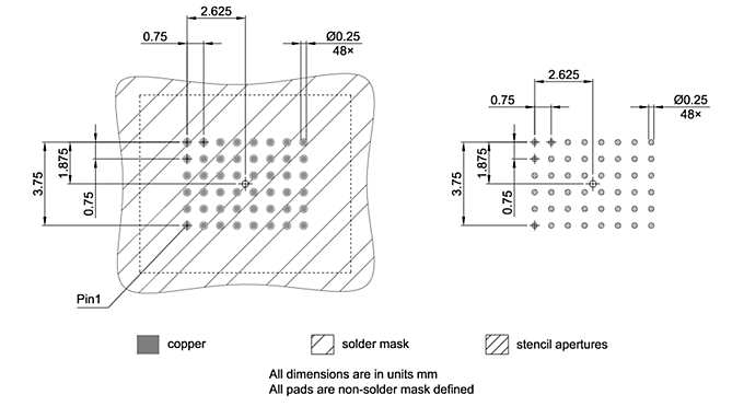 P-VFBGA-48-805_Footprint Drawing