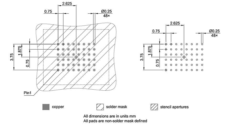 P-VFBGA-48-805_Footprint Drawing