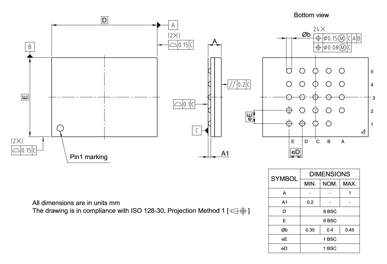 PG-BGA-24-803_Package Outline
