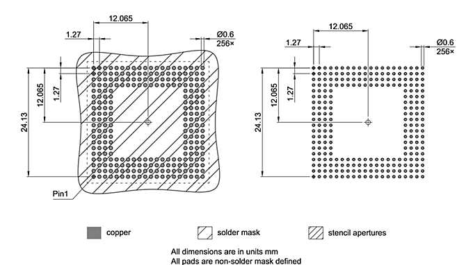 PG-BGA-256-802_Footprint Drawing