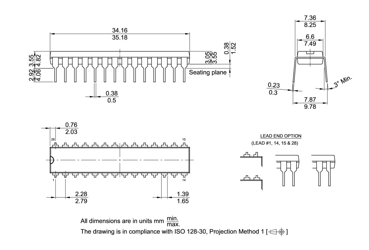 PG-DIP-28-800_Package Outline