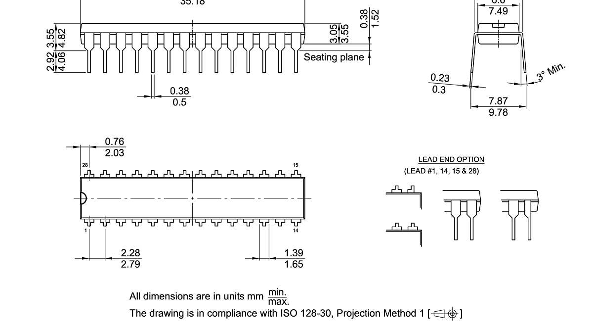 PG-DIP-28-800_Package Outline